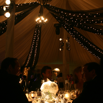 pinspot wedding table lighting